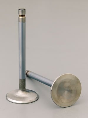 Manley Severe Duty Series Stainless Steel Valves 11547-8 Valves, Exhaust, Steel, 1.710 in. Diameter, .342 in. Stem, 4.668 in. Length, Oldsmobile V8, Set of 8