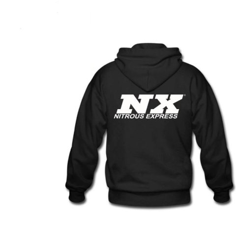 Nitrous Express NX Logo Hooded Sweatshirts 16595 Sweatshirt, Cotton, Black, Pullover, Logo, Men's Medium, Each thumbnail 2