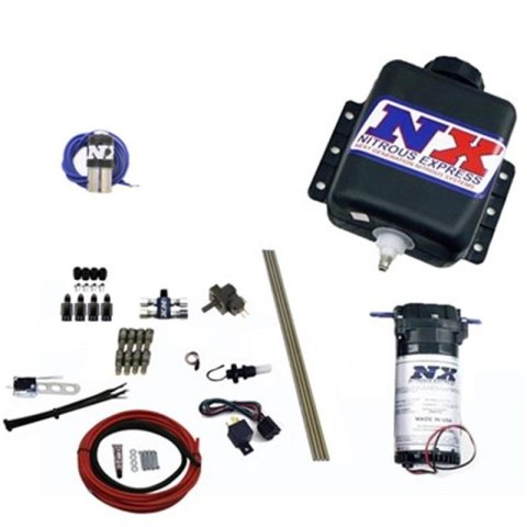 Nitrous Express (NX) Water/Methanol Injection Systems 15120H Direct Port Water Methanol, 4 cylinder stage 1 w/ Hardlines