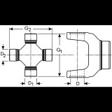 Dana Spicer Drivetrain Products - U-Joints for 1995-1999 P30 5-174X U-Joint Kit (1350) Greasable thumbnail 1