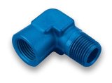 Earl's Performance Couplers 991401ERL Fitting, Coupler, Union, NPT to NPT, 90 Degree, Aluminum, Blue Anodized, 1/8 in. NPT, 1/8 in. NPT, Each thumbnail 3