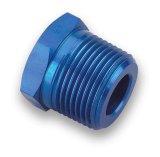 Earl's Performance Reducers 991203ERL Fitting, Reducer, NPT to NPT, Straight, Aluminum, Blue Anodized, 3/8 in. NPT, 1/8 in. NPT, Each thumbnail 1