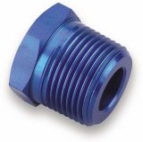 Earl's Performance Reducers 991203ERL Fitting, Reducer, NPT to NPT, Straight, Aluminum, Blue Anodized, 3/8 in. NPT, 1/8 in. NPT, Each thumbnail 3