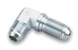 Earl's Performance Bulkhead Adapter Fittings 963303ERL Fitting, 90 Degree, Union, -3 AN, Steel, Zinc Plated, Each thumbnail 1