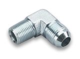 Earl's Performance AN to NPT Adapter Fittings 962203ERL Fitting, Adapter, NPT, 90 Degree, Steel, Zinc, -3 AN, 1/8 in. NPT, Each thumbnail 4