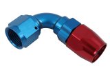 Earl's Performance Swivel-Seal Hose Ends 809110ERL Fitting, End, Swivel-Seal, 90 Degree, -10 AN to Female -10 AN, Aluminum, Red/Blue, Each thumbnail 1
