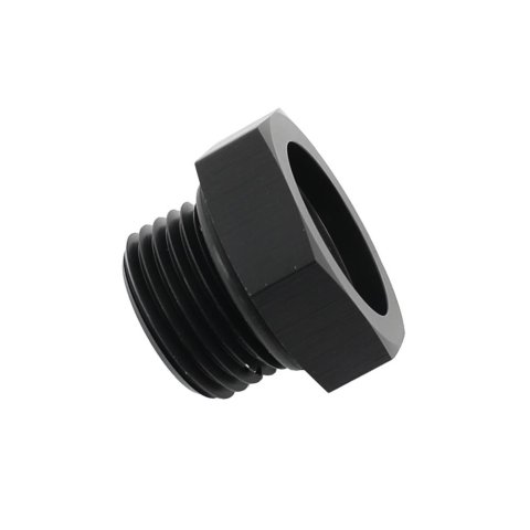 Earl's Performance Plugs AT981408ERL Fitting, Plug, -8 AN O-Ring, Male Thread, Aluminum, Black Anodized, Each thumbnail 4
