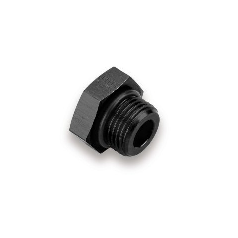 Earl's Performance Plugs AT981408ERL Fitting, Plug, -8 AN O-Ring, Male Thread, Aluminum, Black Anodized, Each thumbnail 5