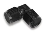 Earl's Performance Couplers AT934106ERL Fitting, Coupler, Union, AN to AN, 90 Degree, Aluminum, Black Anodized, -6 AN, -6 AN, Swivel, Each thumbnail 2