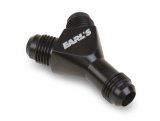 Earl's Performance Y-Fittings AT100172ERL Fitting, Y-Distribution Block, Aluminum, Black Anodized, -6 AN Male Threads, Each thumbnail 3