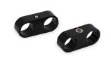 Earl's Performance Hose and Tubing Clamps 167509ERL Line Mounting Clamps, 2 Capacity, Aluminum, Black Anodized, 0.562 in. O.D., Pair thumbnail 1