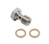 Earl's Performance Carburetor Inlet Fittings SS997594ERL Fitting, 9/16-24 in. Banjo Bolt, Stainless Steel, Natural, Each thumbnail 3