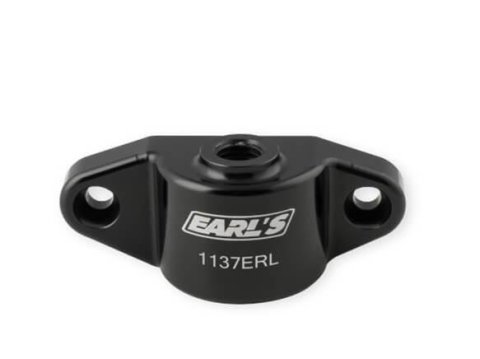 Earl's Performance Oil Cooler Block-Off Plates 1137ERL Plate, Billet Aluminum, Black, Anodized, 1/8 in. NPT Port, Chevrolet, Gen V, LT, Each thumbnail 2