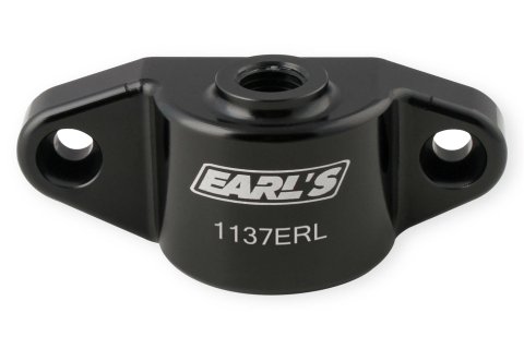 Earl's Performance Oil Cooler Block-Off Plates 1137ERL Plate, Billet Aluminum, Black, Anodized, 1/8 in. NPT Port, Chevrolet, Gen V, LT, Each thumbnail 4