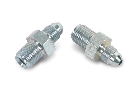Earl's Performance Brake System Adapters 591932ERL Fittings, Brake, Male -3 AN to Male 7/16 in.-24 Thread, Inverted Flare, Steel, Nickel Plated, Pair thumbnail 3