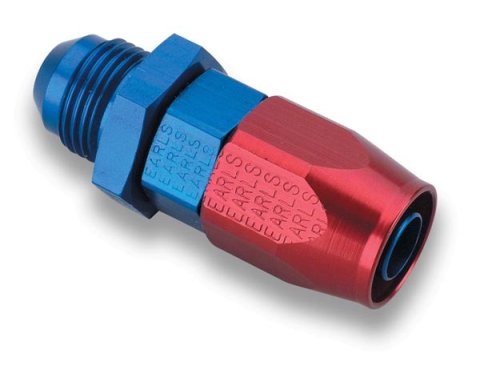Earl's Performance Swivel-Seal Hose Ends 840106ERL Fitting, End, Swivel, Straight, -6 AN to Male -6 AN , Aluminum, Red/Blue, Each thumbnail 2