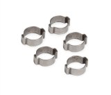 Earl's Performance Vapor Guard Hose Clamps 750012ERL Clamps, Guard, Compression Style, Stainless Steel, Natural, 0.375 in. O.D., Set of 5 thumbnail 1