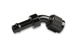 Earl's Performance Vapor Guard Hose Ends 754166ERL End, Guard, 45 degree, 3/8 in. Size, Socketless Barb, -6 AN Female Threads, Aluminum, Black, Each thumbnail 1