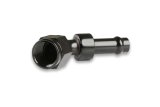 Earl's Performance Vapor Guard Hose Ends 754166ERL End, Guard, 45 degree, 3/8 in. Size, Socketless Barb, -6 AN Female Threads, Aluminum, Black, Each thumbnail 4