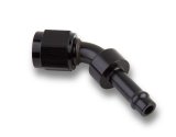 Earl's Performance Vapor Guard Hose Ends 754166ERL End, Guard, 45 degree, 3/8 in. Size, Socketless Barb, -6 AN Female Threads, Aluminum, Black, Each thumbnail 6