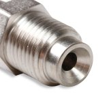 Earl's Performance Brake System Adapters 562047ERL Fittings, Brake, Male -4 AN to Male 1/2 in.-20 Thread, Inverted Flare, Steel, Nickel Plated, Pair thumbnail 1