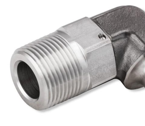 Earl's Performance Hose Barb to Pipe Thread Adapters SS988410ERL Fitting, Adapter, NPT Barb, 90 Degree, Stainless Steel, Natural, 5/8 in., 1/2 in., Swivel, Each thumbnail 3