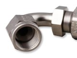 Earl's Performance Power Steering Hose Ends 131206ERL Fitting, End, Steering, 120 Degree, -6 AN to -6 AN Female Thread, Steel, Nickel Plated, Each thumbnail 1