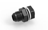 Earl's Performance Bulkhead Adapter Fittings AT983810ERL Fitting, Fuel Cell, Male Bulkhead, -10 AN, Straight, Aluminum, Black Anodized, Each thumbnail 1