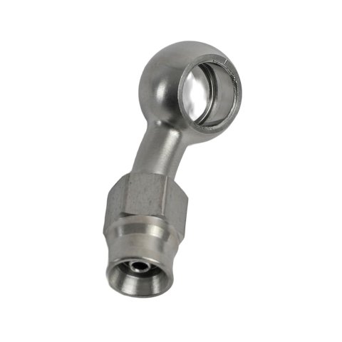 Earl's Performance Speed-Seal Hose Ends 600893ERL Fitting, End, Speed-Seal, 30 Degree, -3 AN Hose, 10mm Banjo, Stainless Steel, Natural, Each