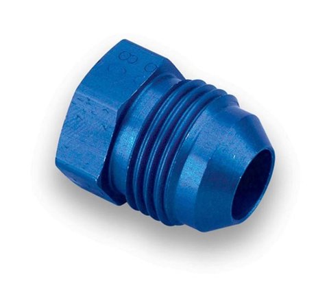 Earl's Performance Plugs 580604ERL Fittings, External Hex Head Flare Plug, -4 AN, Aluminum, Blue Anodized, Pair