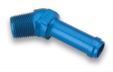 Earl's Performance Hose Barb to Pipe Thread Adapters 984408ERL Fitting, Adapter, NPT Barb, 45 Degree, Aluminum, Blue Anodized, 3/8 in. NPT, 1/2 in. Barb, Each thumbnail 2
