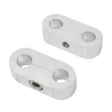Earl's Performance Hose and Tubing Clamps 167206ERL Clamps, Separator, Two 3/8 in. Diameter Holes, Natural, Aluminum, Pair thumbnail 2