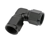 Earl's Performance AN to Straight Cut O-Ring Fittings AT949081ERL Fitting, Adapter, Cut, 90 Degree, Aluminum, Black Anodized, -8 AN, -10 AN, Swivel, Each thumbnail 1
