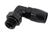 Earl's Performance Swivel-Seal Hose Ends AT849010ERL Fitting, End, Swivel Seal, 90 Degree, Aluminum, Black Anodized, -10 AN Swivel, -10 AN O-Ring Male, Each thumbnail 1