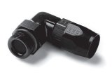 Earl's Performance Swivel-Seal Hose Ends AT849010ERL Fitting, End, Swivel Seal, 90 Degree, Aluminum, Black Anodized, -10 AN Swivel, -10 AN O-Ring Male, Each thumbnail 2