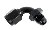Earl's Performance Couplers AT920506ERL Fitting, Coupler, Union, AN to AN, 90 Degree, Aluminum, Black Anodized, -6 AN, -6 AN, Swivel, Each thumbnail 2