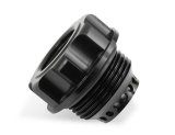 Earl's Performance Vented Oil Fill Caps 3434120ERL Cap, Vented, Screw-In, Plain, Round, Black Anodized, Billet Aluminum, LS, Each thumbnail 3