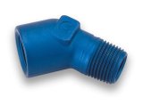 Earl's Performance Couplers 991501ERL Fitting, Coupler, Union, NPT to NPT, 45 Degree, Aluminum, Blue Anodized, 1/8 in. NPT, 1/8 in. NPT, Each thumbnail 3