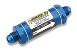 Earl's Performance Inline 35 Microns Fuel Filter with -6 AN Inlet Size 230106ERL Filter, Mount, Blue, Microns, Male Inlet/Outlet, Each thumbnail 3