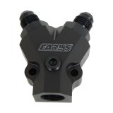 Earl's Performance Fuel Distribution Blocks 100181ERL Block, Y-Type, Billet Aluminum, Black Anodized, 3/8 in. NPT Female Inlet, -6 AN Male Outlets, Each thumbnail 2