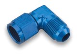 Earl's Performance Couplers 921110ERL Fitting, Adapter, AN to AN, 90 Degree, Aluminum, Blue Anodized, -10 AN, -10 AN, Each thumbnail 3