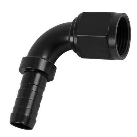 Earl's Performance Auto-Mate Hose Ends AT709110ERL Fitting, End, Auto-Mate, 90 Degree, Aluminum, Black Anodized, -10 AN, Female, Each