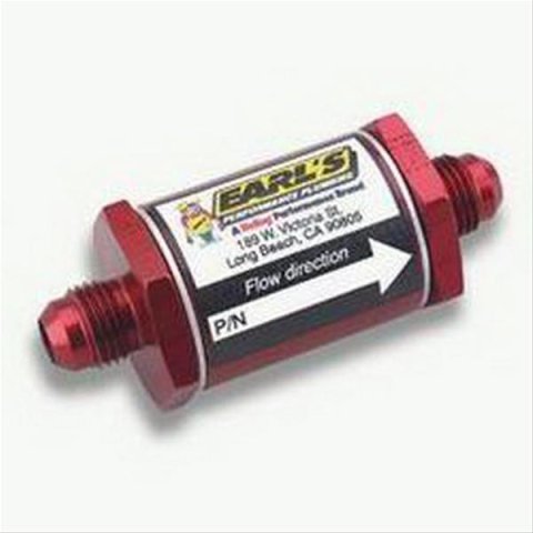 Earl's Performance Check Valves 253004ERL Fuel Valve, Natural, Aluminum, -4 AN Male to -4 AN Male, Each
