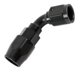 Earl's Performance Swivel-Seal Hose Ends AT806106ERL Fitting, End, Swivel-Seal, 60 Degree, -6 AN to Female -6 AN, Aluminum, Black, Each thumbnail 1