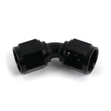 Earl's Performance Couplers AT939208ERL Fitting, Coupler, Union, AN to AN, 45 Degree, Aluminum, Black Anodized, -8 AN, -8 AN, Swivel, Each thumbnail 1