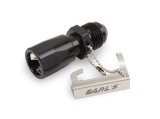 Earl's Performance Quick-Disconnect Fittings AT991966ERL Quick Disconnect, Female 3/8 in., Male -6 AN, Straight, Aluminum, Black Anodized, Each thumbnail 1