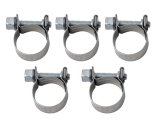 Earl's Performance Vapor Guard Hose Clamps 750006ERL Clamps, Guard, Compression Style, Screw-type Clamps, Stainless Steel, Natural, 0.375 in. O.D., Set of 5 thumbnail 1