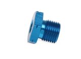 Earl's Performance LS Oil Pressure Gauge Adapter Fittings 9919AUJERL Fitting, Adapter, NPT to Metric, Straight, Aluminum, Blue Anodized, 1/8 in. NPT, M16 x 1.5, Each thumbnail 1