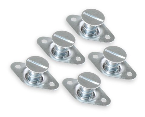 Earl's Performance Quarter-Turn Fasteners PANE5500-ERL Quick Fasteners, Fasteners, Flush Slotted, Steel, Zinc Plated, 5/16 in. Shank Diameter, 0.500 in. Shank Length, Set of 5
