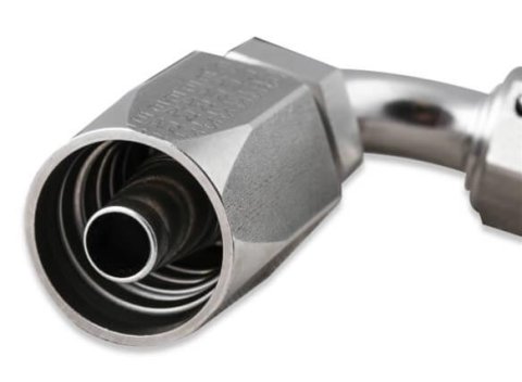 Earl's Performance Power Steering Hose Ends SS131206ERL Ends, 120 degree, Reusable Non-swivel, -6 AN End Size, -6 AN Adapter Size, Stainless Steel, Natural, Each thumbnail 2
